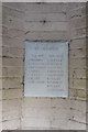 War Memorial in Bromeswell bus shelter