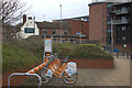 Hire bikes at Brayford Wharf North