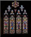 A stained glass window in the church of St Michael & All Angels, Torrington