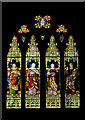 A stained glass window in the church of St Michael & All Angels, Torrington