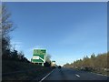 Signage on A303 - Salisbury to the left