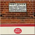Old sign on the post office, Knebworth