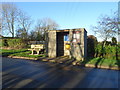 Bus stop and shelter on Back Lane, Elstronwick