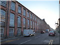 Rear of an old converted cotton mill in Radford, Nottingham