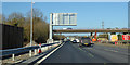 Northbound M23 roadworks at Weatherhill Bridge