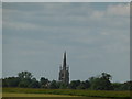 TF1340 : Helpringham's spire across the fields by Bob Harvey