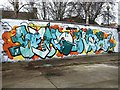 TG2209 : Edward Street car park - graffiti by Evelyn Simak