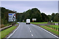 Eastbound A71 approaching Corsehill Mount Roundabout