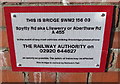 ST3487 : Outdated information on railway bridge SWM2 156 03 Newport by Jaggery