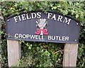 Fields Farm sign