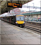 ST3088 : CrossCountry dmu for Cardiff Central at Newport station platform 2 by Jaggery
