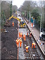 Track work underway around Birchgrove station