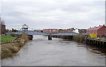SE6132 : Railway swing bridge over the River Ouse, Selby by JThomas