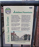 SO4593 : Jubilee Fountain information notice, High Street, Church Stretton by Jaggery