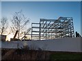 SK9671 : A steel frame at the University of Lincoln by Oliver Mills