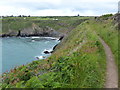 SM7624 : Pembrokeshire Coast Path at Caerfai Bay by Mat Fascione