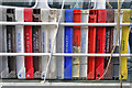 Fish boxes at Eyemouth Harbour