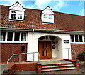 Steps up to the Memorial Hall, Whitchurch, Herefordshire