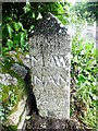 Old Guide Stone in Bickland Water Road, Mongleath