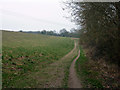 Path along field edge above River Anton