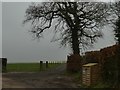 Farm access road and footpath to Coombe Farm