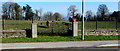 Gates at the entrance to Gelligaer Roman Fort site