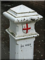 Coal tax boundary post no.48, New Street / Church Street - detail