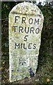 Old Milestone by the A390, near Three Burrows