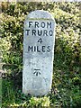 Old Milestone by the A390, east of West Langarth Farm