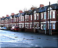 Long row of houses, Aston Crescent, Newport