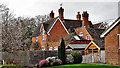 Rear view of large house near the church