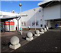 SO0506 : Concrete spheres in Beacons Place, Merthyr Tydfil by Jaggery