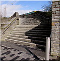 Steps up to Merthyr Tydfil railway station