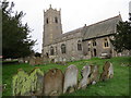 The church and part of the burial ground of St John the Baptist, Garboldisham