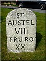 Old Milestone by the A390 at No Man