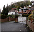 Houses set back from the west side of Church Street, Church Stretton