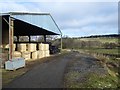 Dutch barn with round bales and wrapped bales