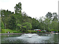 Gun Knowe Loch, Tweedbank Park - fountain