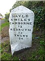 Old Milestone by the A394 in Longrock