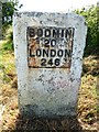 Old Milestone by the B3275 at Denas Water