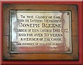 SJ9696 : Memorial to Joseph Blease by Gerald England