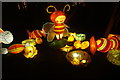 View of a butterfly and sweet lanterns in the Lightopia Festival in Chiswick House and Gardens