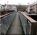 Across a river footbridge, Treorchy