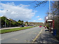 Bus stop and shelter on Bradford Road (A641)