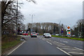 A1065 approaching roundabout at junction with A11