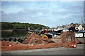 Stornoway - Mending fishing nets at the harbour