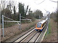 TQ3689 : Train near Blackhorse Road station, Walthamstow by Malc McDonald
