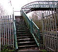 SS9596 : Steps up to a railway footbridge, Treorchy by Jaggery