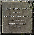 NT9953 : A plaque for the Royal Border Bridge by Walter Baxter