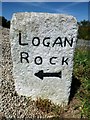 Old Guide Stone by the B3283 at turning to Crean